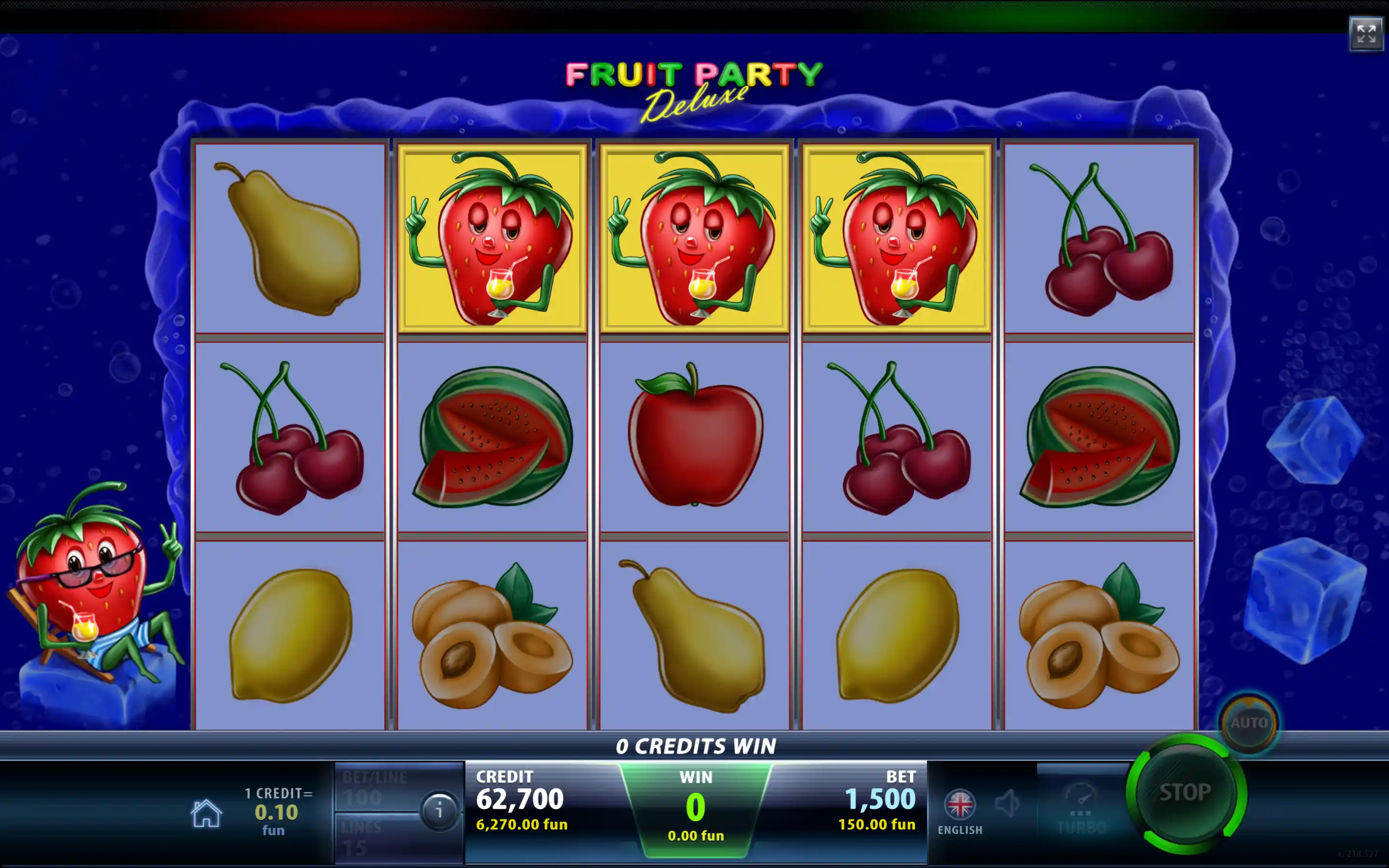 Fruit Party Deluxe — ödənişlər cədvəli